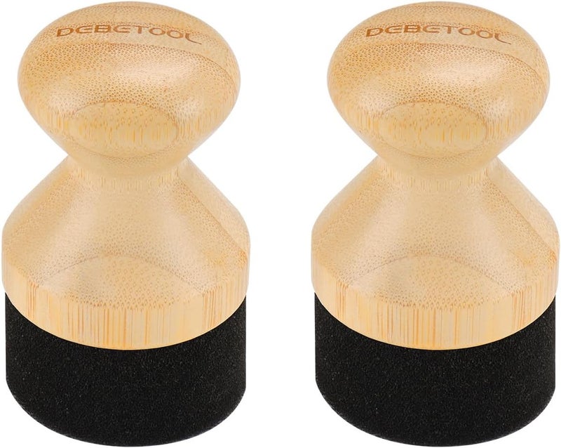 DEBETOOL 2Pack Cutting Board Oil Wax Applicator for Food Grade Mineral Oil Board - Natural Bamboo Applicator for Cutting Boards，Wooden Spatula，Spoon and Other Utensils - Image 1